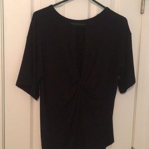 Open back black t shirt from gap